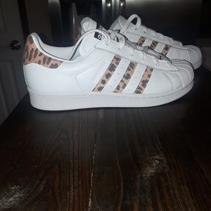 Leopard Print Adidas Superstars
